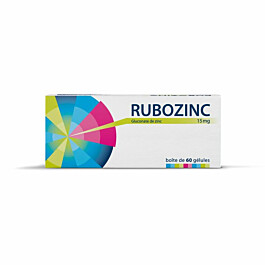 Rubozinc 15mg - 60 gélules